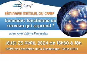 Comment fonctionne un cerveau qui apprend ? Séminaire mensuel du CRREF